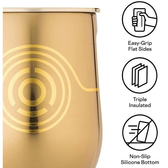 Corkcicle 12 oz Triple-Insulated Stemless Glass Disney Star Wars- C3PO - Picture 6 of 11